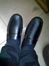 西域駱駝（VANCAMEL）真皮牛皮秋冬季豆豆男鞋子加絨保暖棉鞋真皮軟底男士休閑皮鞋 2029-黑色-加絨 42 曬單實(shí)拍圖