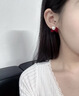 Andralyn耳環(huán)2025新款爆款高級感紅色耳飾女蝴蝶結耳釘耳夾無(wú)耳洞新年新娘 紅色植絨蝴蝶結珍珠耳夾【無(wú)耳洞】 曬單實(shí)拍圖
