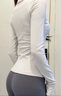 悅步羽毛球跑步運動(dòng)套裝女高級感健身服上衣普拉提訓練服瑜伽服外套 【無(wú)絨2件】淺象牙上衣+鈦灰褲裙 XL （偏小,建議拍大一碼） 曬單實(shí)拍圖