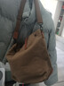 ANDSEEYOU品牌 手提包女 大容量帆布袋小眾單肩斜挎包 森系休閑簡(jiǎn)約手拎包 卡其色 曬單實(shí)拍圖