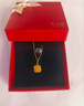 周六福爆閃方糖黃金項鏈吊墜生日禮物計價(jià)A0613172 約4.15g 40+5cm 曬單實(shí)拍圖