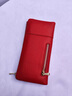 袋鼠高檔純牛皮折疊長(cháng)款錢(qián)包女士簡(jiǎn)約防盜刷真皮兩折錢(qián)夾多卡位大鈔夾 紅色-里外頭層牛皮 禮盒包裝 曬單實(shí)拍圖
