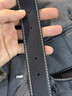 回力男士針扣皮帶真皮2025年最新款潮流青年腰帶百搭學(xué)生牛仔褲帶韓版 黑色 120cm 曬單實(shí)拍圖