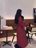 粟茝派克服女款獺兔毛長(cháng)款女大衣2024新款水貂毛獺兔皮毛一體可拆卸內 酒紅色 L 110斤左右 曬單實(shí)拍圖