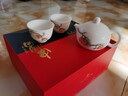 鈺銓龍門(mén) 手繪柿柿如意一壺兩杯 羊脂玉白瓷素燒手工高檔茶壺套組禮盒裝 手繪柿柿如意一壺兩杯 曬單實(shí)拍圖