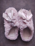 棉拖鞋女2025秋冬新款室內柔軟防滑保暖毛絨蝴蝶結包跟居家毛拖鞋 蝴蝶結粉色 38-39 曬單實(shí)拍圖