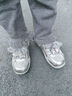 天美意天美意童鞋2025春秋新款女童蝴蝶結裝飾跑步鞋女孩百搭舒適休閑鞋 銀色 30 曬單實(shí)拍圖