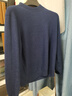 布先生100%羊毛衫男士半高領(lǐng)毛衣厚純色針織打底衫 寶藍 M/170  曬單實(shí)拍圖