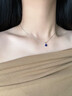 法蔻（farcoko）海洋之心項鏈女鎖骨鏈首飾新款小眾高級感送女友生日禮物 一克拉藍寶石項鏈女【本地倉/次日達】 曬單實拍圖
