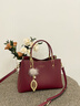 CADUNI KAISER牛皮包包女包新娘婚包大容量手提單肩包生日新年禮物送女生女友 【酒紅色】實(shí)用走心 新款小眾百搭輕奢斜挎大包 曬單實(shí)拍圖