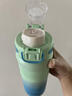 虎牌（TIGER）運動(dòng)保溫杯男大容量316不銹鋼戶(hù)外便攜水壺兒童吸管杯女生水杯子 霧藍綠650ml【一蓋雙飲+316不銹鋼+加寬提繩】 曬單實(shí)拍圖
