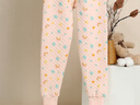 紅豆居家（Hodohome）兒童保暖褲女童抑菌三層夾棉加厚秋褲中大童空氣層睡褲270粉150 曬單實(shí)拍圖