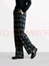森馬（Semir）休閑褲女冬格子加絨長(cháng)褲寬松2025鹽系復古潮流闊腿褲109725127005 曬單實(shí)拍圖
