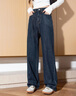 唐獅（TonLion）2025女牛仔褲高腰寬松闊腿褲百搭復古褲 灰藍/二批 27 曬單實(shí)拍圖