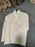 拇指白小T2025秋季新款長(cháng)袖POLO衫男翻領(lǐng)純色休閑打底衫上衣男裝 皓白 XL 曬單實(shí)拍圖