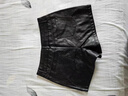 皮短褲冬季配靴子時(shí)尚氣質(zhì)韓版休閑外穿高腰皮褲褲子顯瘦百搭寬松 黑色 M  /2尺-27碼 曬單實(shí)拍圖