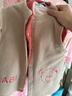 拉比童裝兒童馬甲秋裝新款男女寶寶背心開(kāi)衫上衣?lián)u粒絨馬甲 卡其 100 cm 曬單實(shí)拍圖