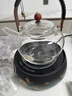 石茗堂品牌高檔鑲銀蒸煮泡茶壺玻璃水晶純手工燒水電陶爐陶瓷煮花茶高端 荷葉錦鯉全家福 1L 曬單實(shí)拍圖