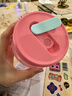 特百惠（Tupperware）吸吸罐外帶密封圓罐咖啡杯吸管杯學(xué)生便攜防漏塑料水杯子 粉色550ml 曬單實(shí)拍圖