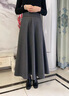 恒源祥毛呢羊毛灰色半身裙女季大擺顯瘦加厚長(cháng)裙韓版A字氣質(zhì)高腰傘裙新 深灰色 2XL 2.6-2.7尺 曬單實(shí)拍圖