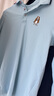 暇步士（Hush Puppies）童裝男童POLO衫25秋季兒童長(cháng)袖T恤經(jīng)典翻領(lǐng)上衣 玻璃藍 150 曬單實(shí)拍圖