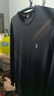 勁霸（jing ba）長(cháng)袖t恤秋冬新款桑蠶絲圓領(lǐng)時(shí)尚休閑中青年打底衫衛衣潮 -黑色  薄款 XL 175【建議140-155斤】 曬單實(shí)拍圖