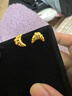 曼卡龍黃金耳釘足金牛角包耳飾5D可愛(ài)精致小克重 送女友禮物 牛角包耳釘 0.9g 曬單實(shí)拍圖