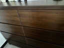 匠飾斗柜中古風(fēng)抽屜柜五斗柜臥室房間床尾置物柜客廳靠墻收納儲物柜 【三層三抽】檀木色60cm 曬單實(shí)拍圖