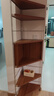 眾淘中古轉角書(shū)架拐角落地角柜墻角置物架收納架多功能三角展示架多層 升級【加厚25MM板材】五層190x63深胡桃色 曬單實(shí)拍圖