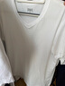 森馬（Semir）短袖T恤男修身純色內搭純棉2025夏季新款V領(lǐng)白t簡(jiǎn)約百搭上衣 漂白10007 XL 曬單實(shí)拍圖