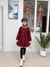 G.duck小黃鴨女童連衣裙秋冬季拜年服兒童裙子加厚保暖中大童冬裝小香風(fēng) 紅色裙子 120 建議4-5歲【110-120cm】 曬單實(shí)拍圖