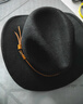 XINBUCKS西部牛仔帽禮帽男女歐美英倫風(fēng)騎士帽遮陽(yáng)帽子爵士帽少數名族風(fēng) 黑色（男女通用） 57-58cm 曬單實(shí)拍圖