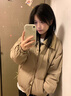 Sweetly·Sun羽絨棉服女2025冬季新款韓系學(xué)院風(fēng)小個(gè)子棉襖夾克外套加厚棉衣女 卡其色 M 建議80-105斤 曬單實(shí)拍圖