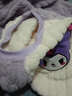 米囹兒童珊瑚絨睡衣兩件套女童冬季加絨加厚保暖家居服防寒睡衣套裝 紫色庫洛米（適合身高130cm左右） 曬單實(shí)拍圖