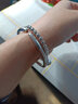 中國黃金（CHINA GOLD）999足銀兩世歡轉運珠手串時(shí)尚簡(jiǎn)約亮面手鏈女?huà)D女節生日禮物 兩世歡手鏈【999足銀-玫瑰禮盒】 曬單實(shí)拍圖
