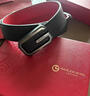 GOLDLION G+金利來(lái)皮帶紅色男士馬年禮物2026新款牛皮本命年平滑扣真皮褲帶男 【款式1-外黑內紅】 【精美禮盒+代寫(xiě)賀卡】 105cm 曬單實(shí)拍圖