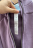 lulu原標瑜伽服Scuba 女士拉鏈連帽衫修身衛衣休閑舞蹈上衣外套 煙霧紫衛衣修身 L 6碼 曬單實(shí)拍圖