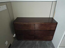 芳鏡實(shí)木六斗柜家用三斗柜客廳落地儲物柜臥室床尾置物柜抽屜收納柜子 黑胡桃色#六斗柜120*40*72【進(jìn)口橡膠木·無(wú)貼皮】 曬單實(shí)拍圖