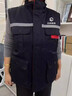 八仟流冬季棉馬甲工作服定制男反光加厚耐磨工程施工團體背心勞保服定制 【加絨加厚+安全反光條】藏藍配紅 2XL 曬單實(shí)拍圖