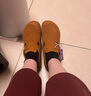 BIRKENSTOCK勃肯德國進(jìn)口男女款牛皮絨面革軟木London低幫休閑鞋 棕色窄版1023650 38 曬單實(shí)拍圖