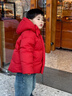 齊齊熊（ciciibear）[大師聯(lián)名三防]齊齊熊寶寶羽絨服加厚保暖外套男女童冬裝兒童上衣 波爾多紅 100 充絨量93.3g 曬單實(shí)拍圖