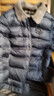 石墨烯翻領(lǐng)棉服秋冬新款男士休閑保暖棉衣防風(fēng)中年毛領(lǐng)輕薄外套 2851藏青 3XL【體重140-155斤】 曬單實(shí)拍圖