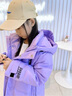 迪士尼寶寶兒童羽絨服女童中長(zhǎng)款秋冬季中大童裝小女孩13一15歲加厚防風(fēng)外套 紫色 120 建議110-120cm6-7歲cm 曬單實(shí)拍圖
