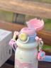 三麗鷗（SANRIO）保溫杯兒童女生卡通可愛(ài)316不銹鋼便攜雙飲吸管水杯 美樂(lè )蒂【一蓋雙飲+背帶+掛件】 曬單實(shí)拍圖
