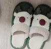 可愛(ài)圣誕麋鹿棉拖鞋女冬ins時(shí)尚居家防滑情侶毛絨絨棉鞋男 棕色 40-41 【適合40-41腳】 曬單實(shí)拍圖
