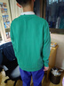 安踏（ANTA）2025秋冬季新款百搭長(cháng)袖t恤男上衣圓領(lǐng)套頭衫加絨加厚運動(dòng)衛衣 【加絨款】8716-5綠豆色 L (適合120-140斤) 曬單實(shí)拍圖
