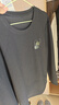 名創(chuàng  )優(yōu)品（MINISO）重磅長(cháng)袖t恤男春季質(zhì)感華夫格青少年休閑潮流打底衫 黑 L 曬單實(shí)拍圖