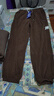 ARNTARE美式潮牌褲子男秋冬純色寬松百搭保暖束腳長(cháng)褲青少年休閑褲男衛褲 咖啡色（NE01） 2XL（體重155-175斤） 曬單實(shí)拍圖