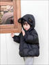 G.duck新品 兒童羽絨服男女童加厚短款棉襖新款小童寶寶卡通保暖冬外套 黑色 100 cm 建議身高90CM左右 曬單實(shí)拍圖
