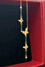 中國黃金（CHINA GOLD）K金項鏈蝴蝶流蘇套鏈鎖骨鏈送媽媽送老婆生日禮物情人圣誕節禮物 約1g 曬單實(shí)拍圖